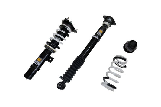 HKS Hipermax S coilover kit installed on 2021+ Honda Civic FL1, showcasing adjustable suspension components and upgraded performance.