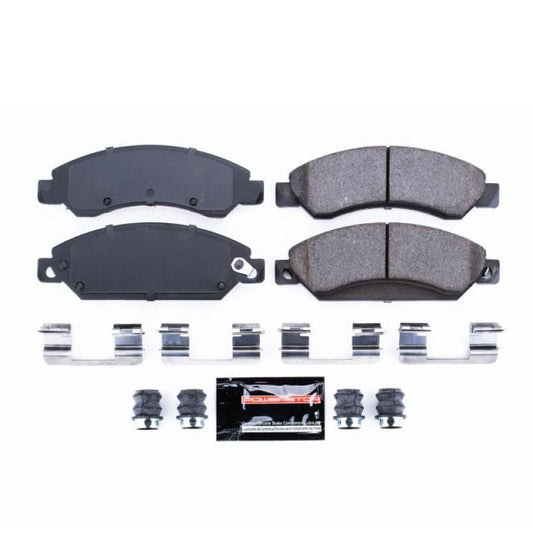 PowerStop Z23 Evolution Sport brake pads for 2007 Cadillac Escalade front performance brake system with hardware.