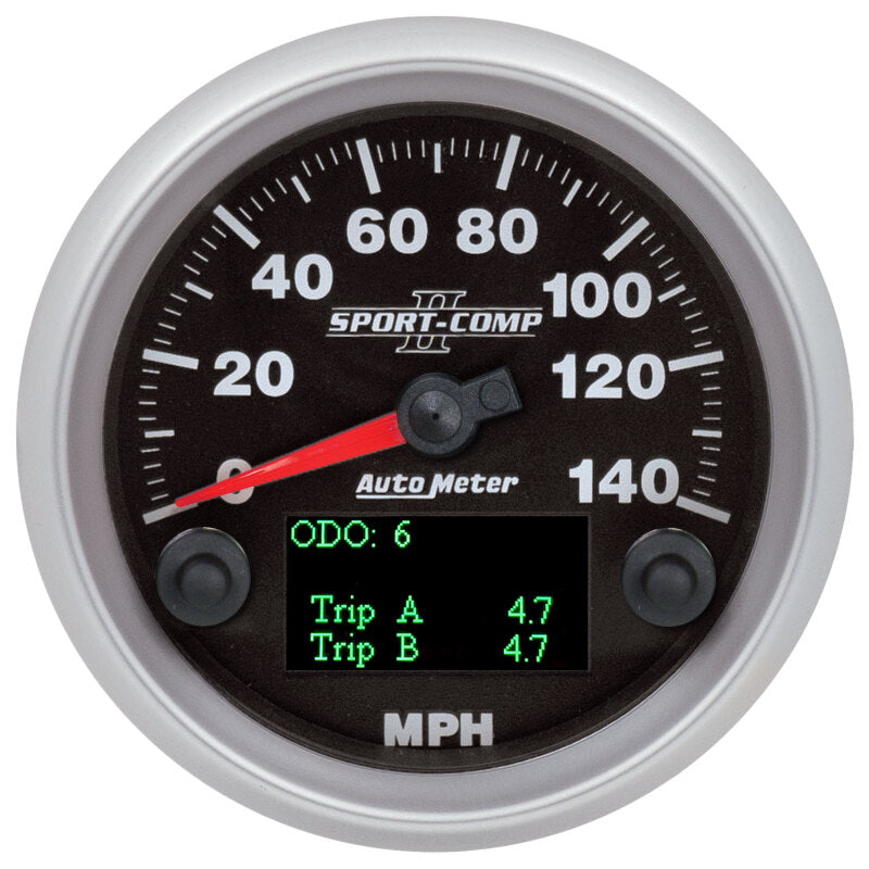 Autometer Sport-Comp II 3-3/8in 140MPH SPN 84 Speedometer