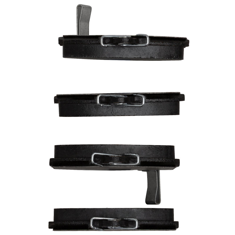 R1 Concepts OE front semi-metal brake pads for Smart Fortwo R1 05-16, showing metallic brake pad with mounting hardware