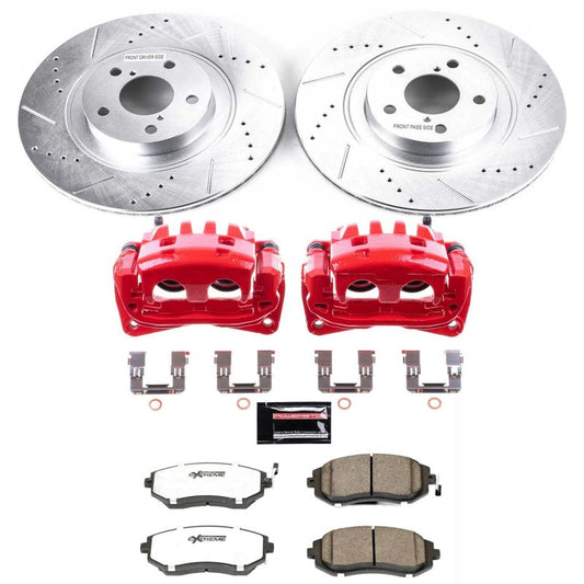 PowerStop Z26 Street Warrior brake kit with front calipers for 2004-2006 Subaru Baja, performance brake upgrade.