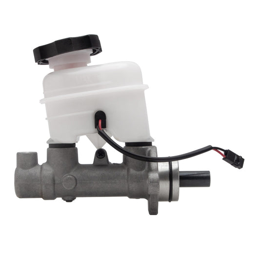 DFC Kia Rio brake master cylinder showing the metal cylinder with attached brake fluid reservoir and mounting hardware.