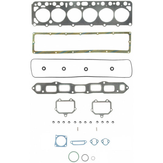 Fel-Pro Toyota Land Cruiser engine cylinder head gasket set with multiple gaskets for optimal engine sealing and performance.