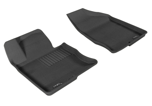Black 3D MAXpider rubber floor mat for the first row of 2012-2017 Hyundai Azera, featuring custom fit and textured surface.