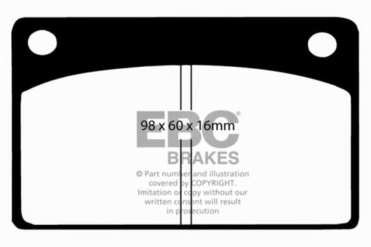 EBC Greenstuff performance front brake pads for Volvo 140 1.8 models, designed for improved braking performance.