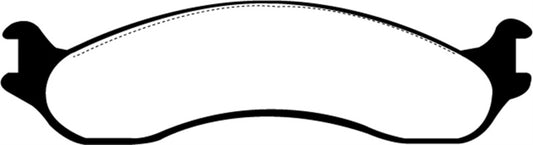 EBC Ultimax2 front brake pads for Dodge B250 B2500 cargo van, 3/4 ton, OE type, shown with brake pad components and packaging.