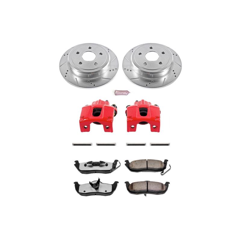 PowerStop rear Z36 truck and tow brake kit for Infiniti QX56 with calipers, designed for enhanced performance and towing capacity.