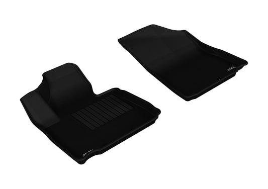 Black 3D MAXpider rubber floor mat for 2014-2015 Kia Sorento first row, showcasing durable all-weather protection.