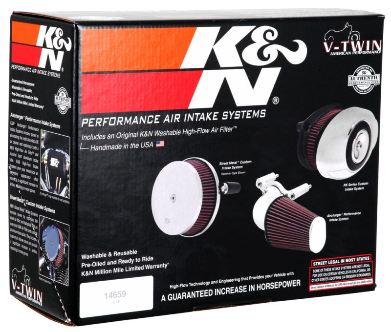 K&N 2017 Harley-Davidson H/D Touring Models AirCharger Performance Intake - Black