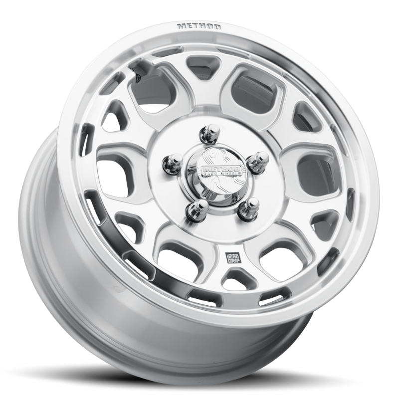 Method MR416 bead grip cast wheel with machined clear coat finish, 15x7 inches, 5x4.5 bolt pattern, 55mm offset, 68mm bore.