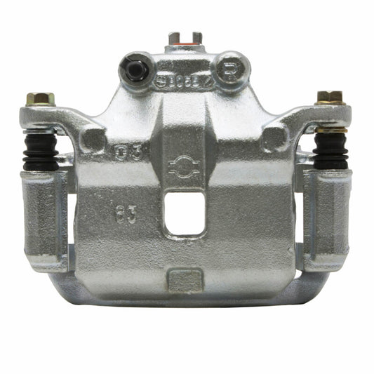 Silver zinc coated DFC OEM front brake caliper for Nissan Sentra 2000-2006, designed for reliable stopping power.