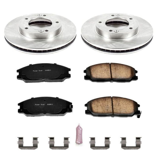 PowerStop OE front brake kit for 2003-2006 Kia Sorento, includes brake pads and rotors for reliable stopping power.