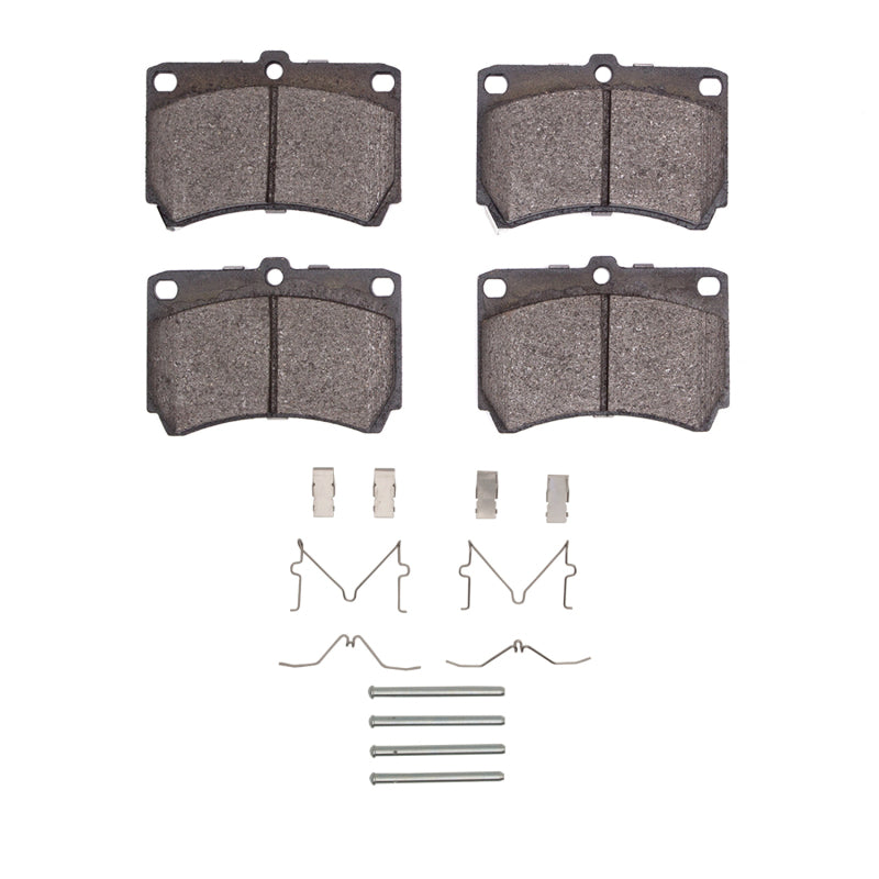 R1 Concepts Mazda 323 R1 86-94 front OE brake pads and hardware kit, including brake pads and mounting hardware components.