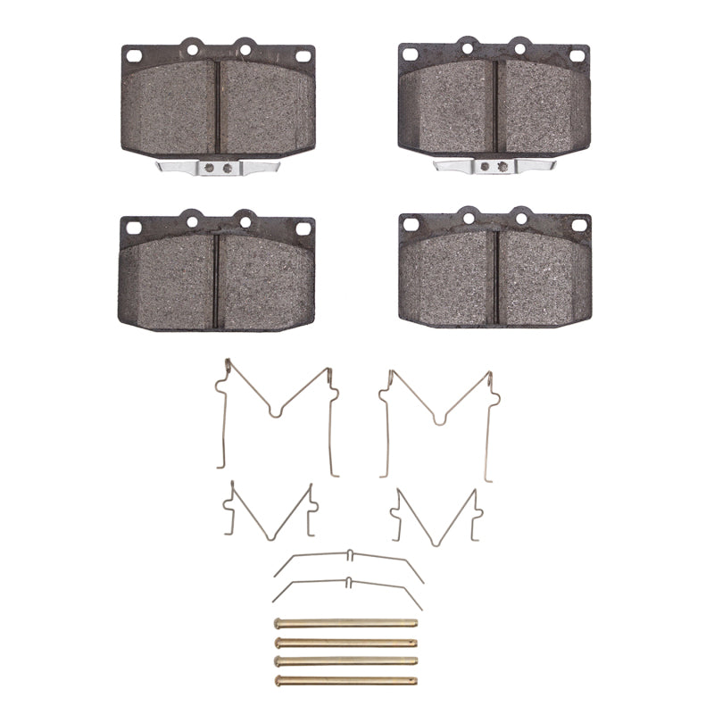 Mazda RX-7 R1 Concepts OE front brake pads and hardware kit for models 86-91, includes brake pads and hardware components.