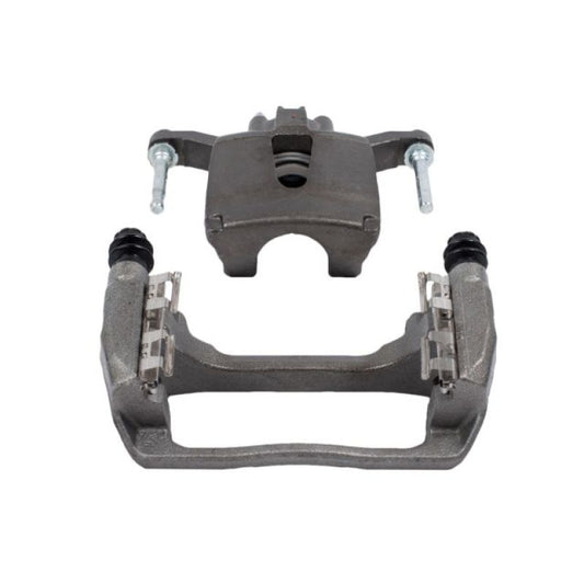 PowerStop rear left OE brake caliper with bracket for 2012-2017 Ford F-150 truck, showing the black caliper assembly.