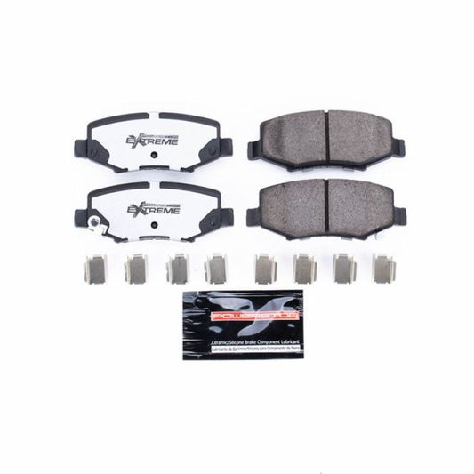 PowerStop rear Z36 truck and tow brake pads for Jeep Wrangler 2007-2018 with hardware, designed for high-performance braking.