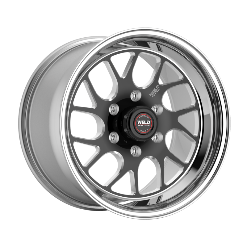 Weld S78 HD forged wheel with black center and polished shell, 20x10 inches, 6x135 bolt pattern, non-Black Lip wheel.