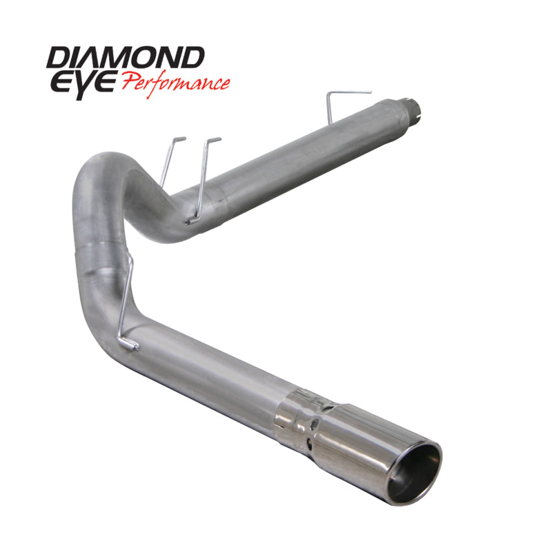 Diamond Eye Performance 5-inch catback replacement pipe for 94-97 Ford 7.3L PowerStroke F250/F350 diesel trucks, single stainless steel.