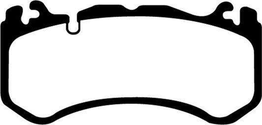 EBC Redstuff front brake pads for Mercedes-Benz C63 AMG W204, high-performance 6.2L brake pads with red friction material