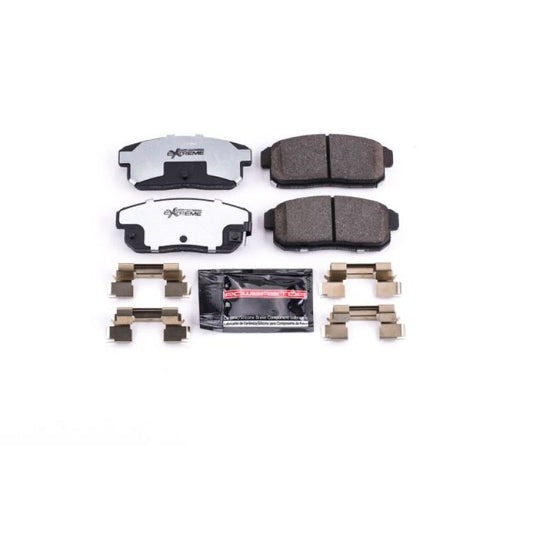 PowerStop Mazda RX-8 rear Z26 Extreme Street performance brake pads with hardware, designed for enhanced braking performance.