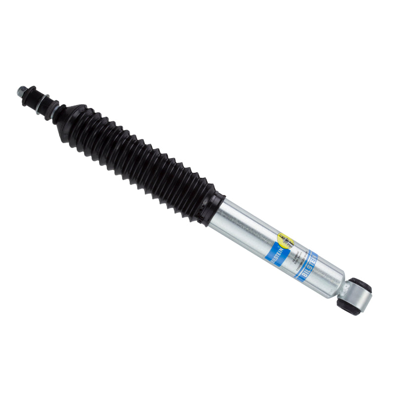Bilstein 5100 Series rear 46mm monotube shock absorber for Toyota 4Runner 96-02, showing the shock's metal body and mounting points.
