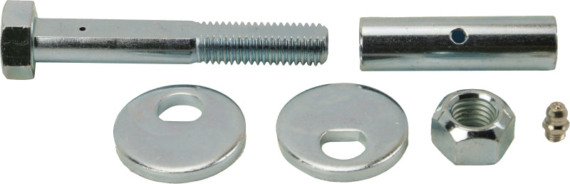 Moog rear toe adjuster for Toyota RAV4 2001-2005 suspension alignment kit, close-up of metal component for vehicle alignment.