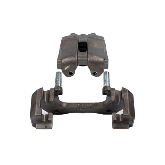 PowerStop OE front right brake caliper with bracket for Ford Escape 2007-2012, automotive part in silver with mounting hardware