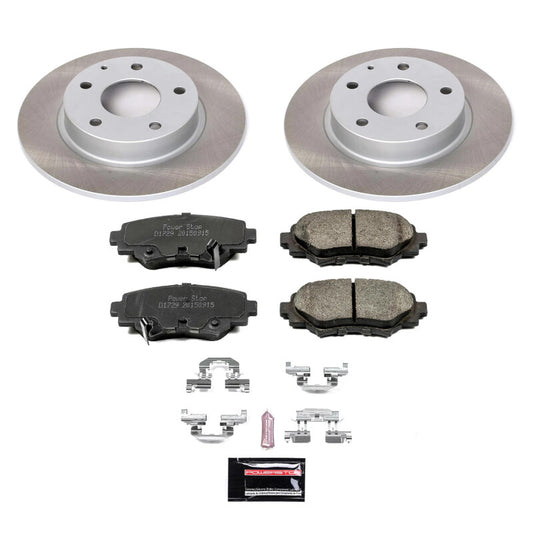 PowerStop rear semi-coated rotor kit for Mazda 3 2014-2016, performance brake rotors with a smooth, clean finish.