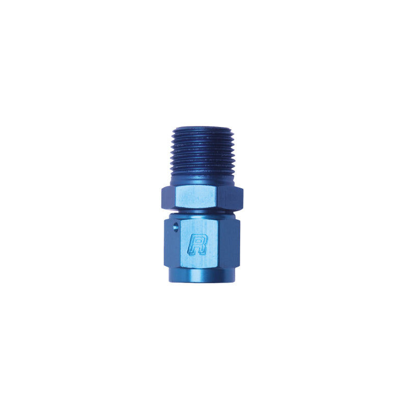 Russell Performance -6 AN straight female to 3/8 inch male NPT fitting for automotive fluid connections.