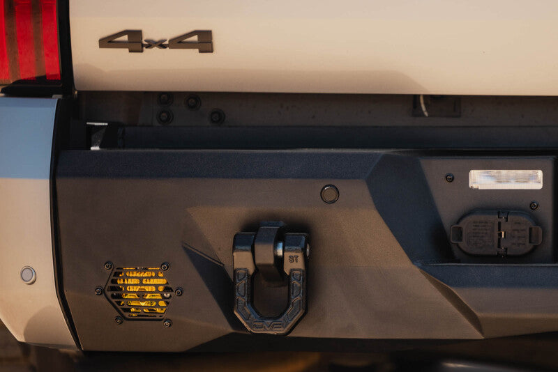 DV8 Offroad steel rear bumper for Toyota Tundra 22-26, rugged and durable bumper with offroad-ready design.