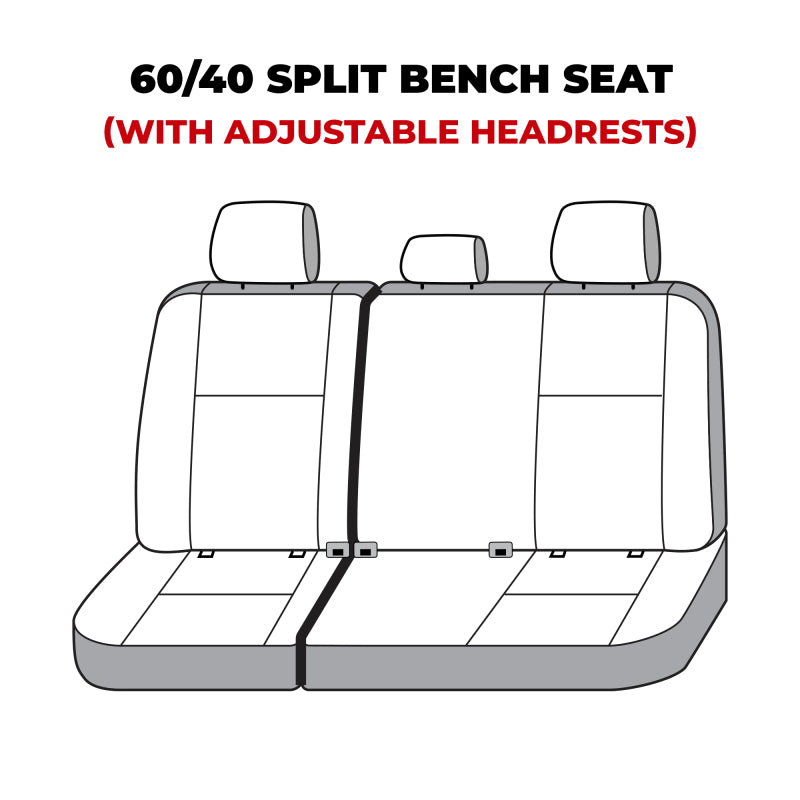 Covercraft Grey third row seat covers for Chevrolet Tahoe 2021-2023, custom-fit polycotton seat protector for SUV seats.