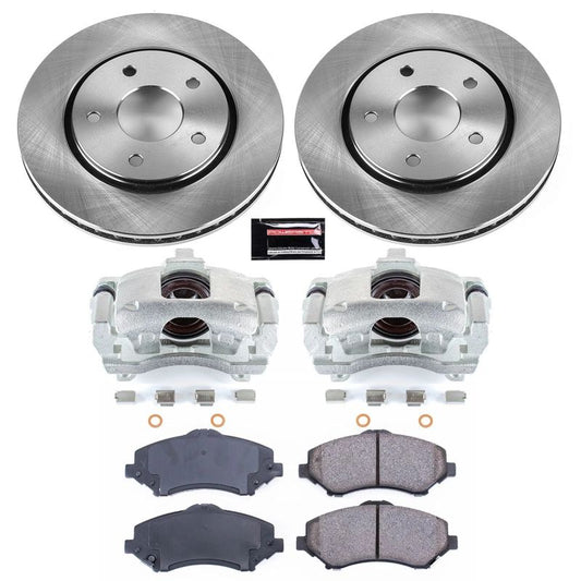 PowerStop OE brake kit with calipers for Dodge Journey front, designed for reliable stopping power and vehicle safety.