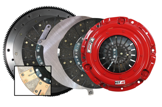 McLeod Racing RST HD Twin clutch kit with aluminum flywheel for 2005-2017 Mustang 4.6/5.0L, 1-1/8 inch spline, 164T.