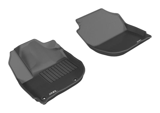 Black 3D MAXpider rubber floor mat for 2015-2020 Honda Fit/Hr-V first row, showing textured surface and custom fit design.