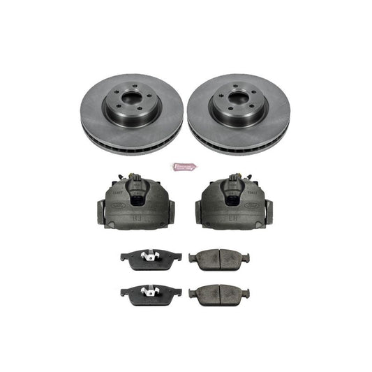 PowerStop OE front brake calipers and autospecialty kit for 2013-2014 Ford Focus, includes calipers and mounting hardware.