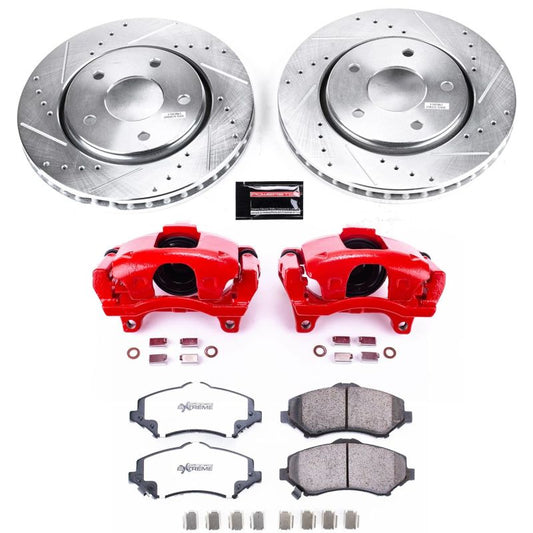 PowerStop front Z36 brake kit with calipers for 2009 Dodge Journey, featuring performance brake components for trucks and towing