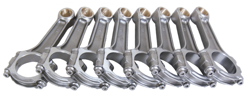 Eagle Chevrolet Big Block 5140 I-Beam Connecting Rod set of 8, 6.135-inch length with 7/16-inch ARP 8740 bolts, for 8-cylinder engines.
