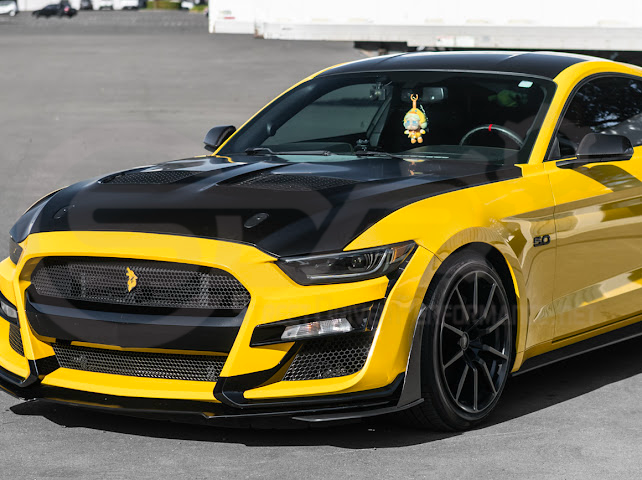 2018-2023 FORD MUSTANG S550 | GTD STYLE ALUMINUM FRONT AIR VENTED HOOD