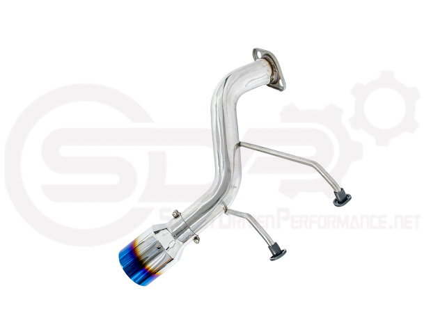 Mazda MX-5 Miata ND 2016-2025 axle back exhaust with 4-inch burnt or chrome tips, Street Driven Performance muffler delete system.