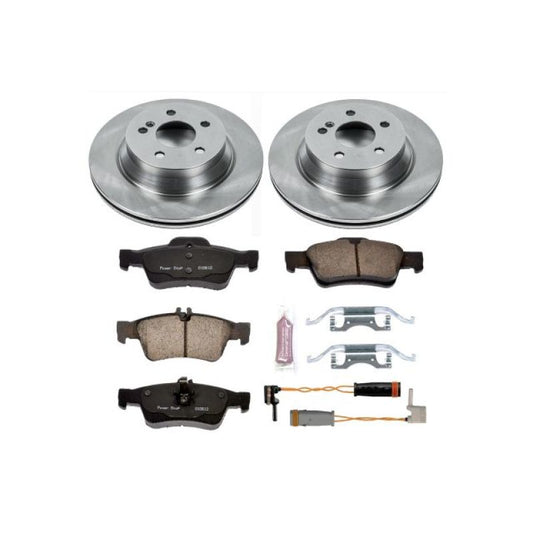 PowerStop OE rear brake kit for 2006 Mercedes-Benz E350, includes brake rotors and pads, automotive repair parts