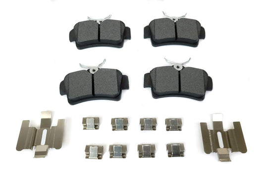 Baer Brakes performance rear brake pads for 1994-1998 Ford Mustang, showing the brake pad design and packaging.