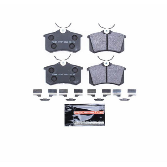 PowerStop rear Track Day SPEC brake pads for Audi A3 2010-2013, high-performance racing brake pads with detailed brake pad image.