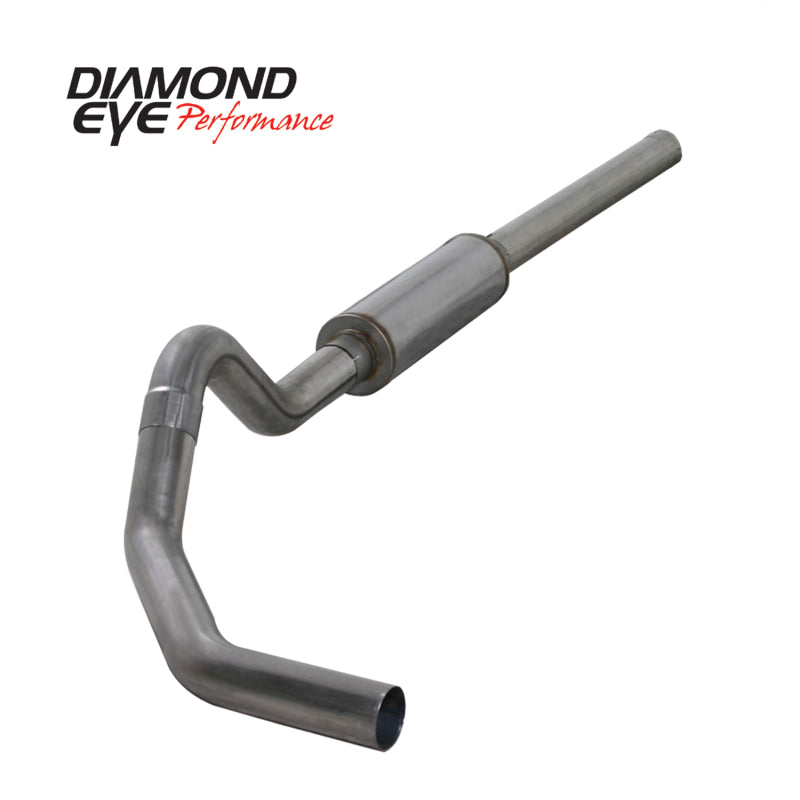 Diamond Eye Performance 4-inch catback exhaust pipe for 2004.5-2007.5 Dodge Ram Cummins 600, stainless steel, single pipe design