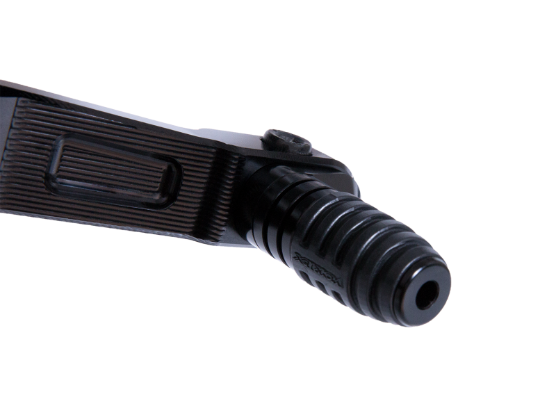 Vortex Racing black rear bike stand set for motorcycle maintenance, sturdy and durable for supporting bikes securely.