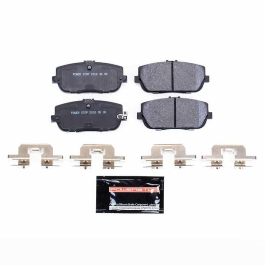 PowerStop rear track day SPEC brake pads for Fiat 124 Spider 2017-2019, high-performance racing brake pads with detailed friction surface.