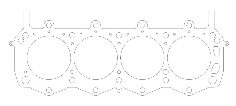 Cometic Ford Man-O-War 4.155-inch bore MLS-6 bolt 10-degree head gasket, high-performance engine gasket for Ford vehicles.