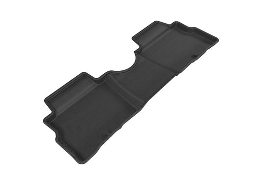 Black 3D MAXpider Kagu 2nd row rubber floor mats for 2011-2013 Kia Soul, designed to protect the vehicle's interior.