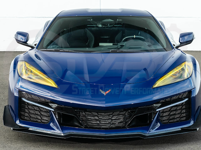 2023-UP CORVETTE C8 Z06, E-RAY, ZR1 | Z07 PERFORMANCE PACKAGE CARBON FIBER FRONT BUMPER SIDE CANARDS DRIVE PLANES PAIR