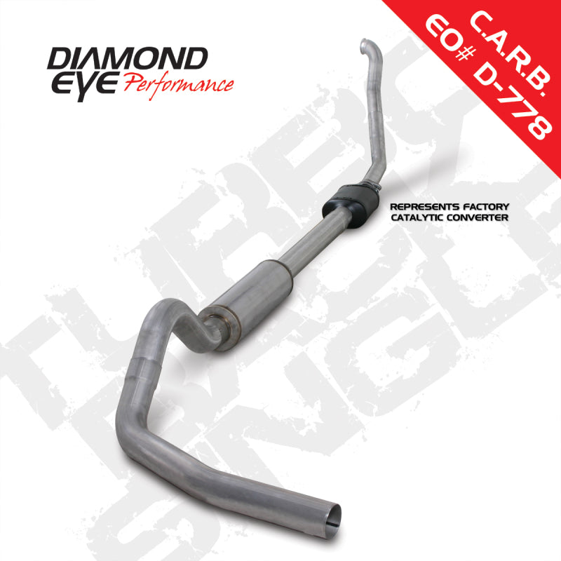 Diamond Eye Performance Catback exhaust system for 94-97 Ford 7.3L PowerStroke F250/F350, featuring turbo back single design.