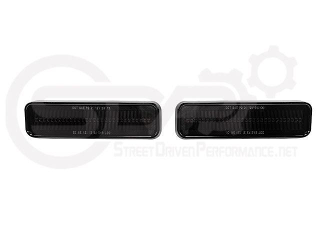 1972-1974 Dodge Charger | Rear Bumper Side Marker Lens Red Light LED Pair (Clear / Red / Smoke)